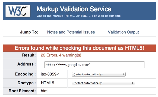 Erreurs validation W3C et SEO