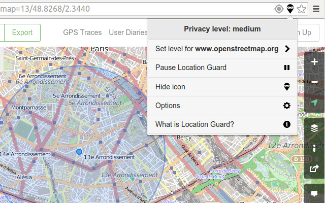 extension Chrome Location Guard