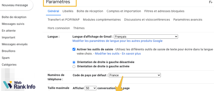 Durée annulation envoi Gmail
