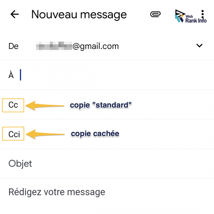 Gmail cc ou cci comment envoyer un mail en copie cachée