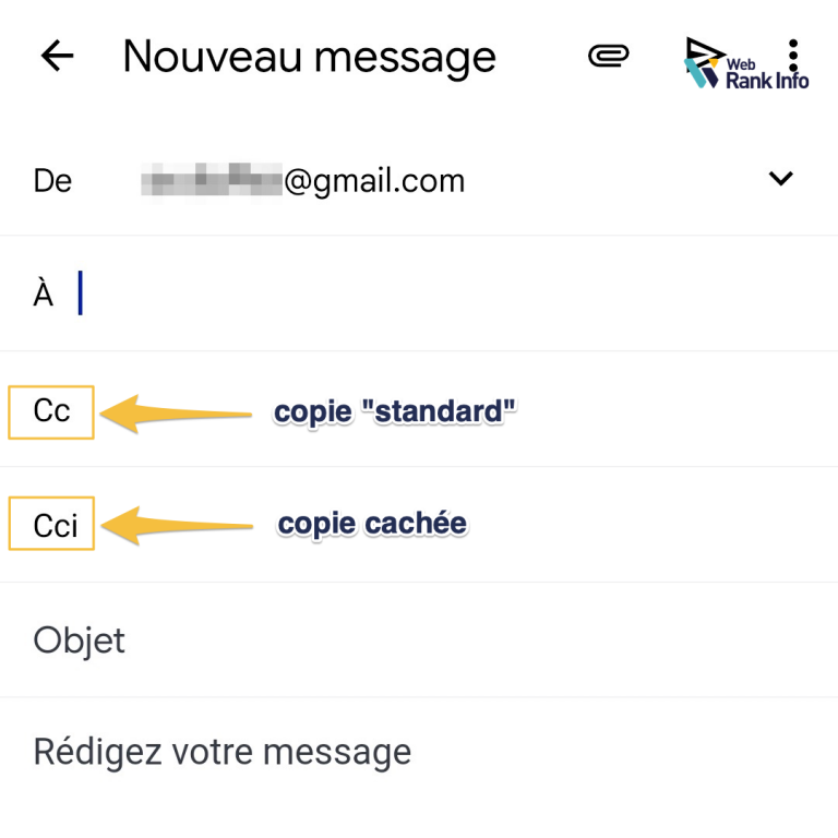 mail cci copie cachée
