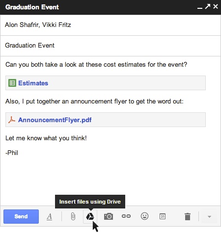 Gmail document attaché dans Drive