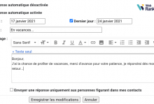 Comment ajouter un message d'absence dans Gmail