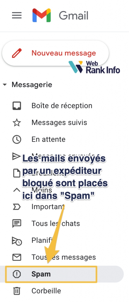 Dossier spam Gmail
