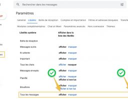 Gmail : paramètres pour voir tous les messages