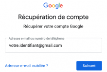 comment récupérer son compte Google/Gmail