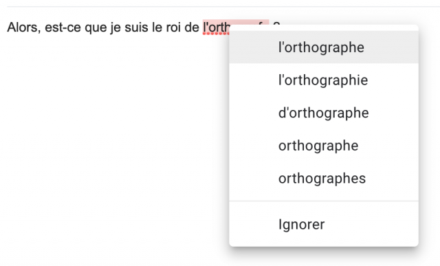 Vérifier l'orthographe dans Gmail