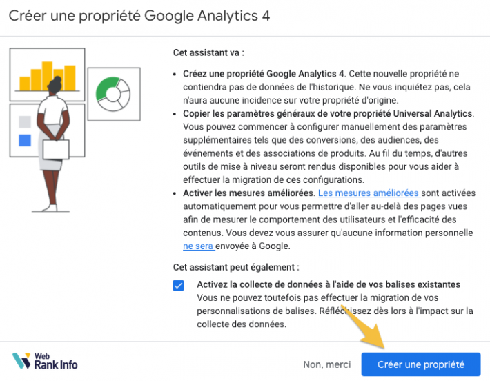 Créer une propriété Google Analytics 4