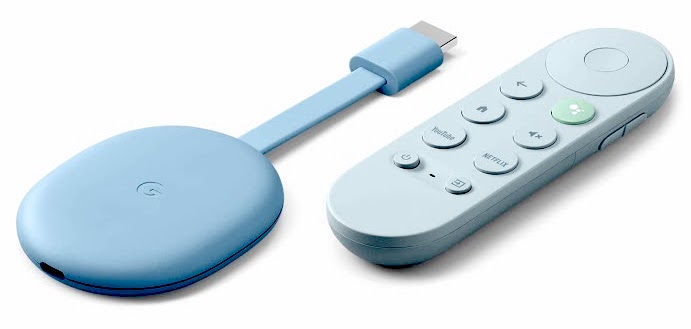 Google Chromecast TV bleu ciel