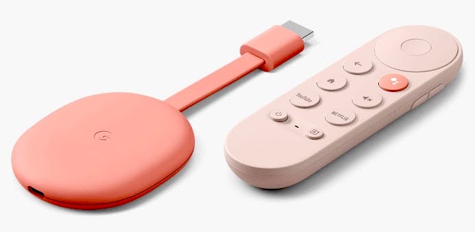 Google Chromecast TV aurore rose