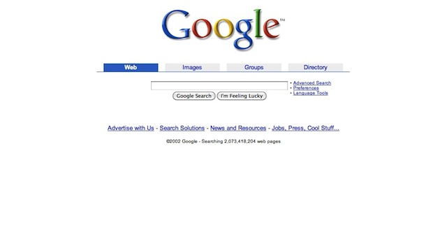 Google : design 2001-2007