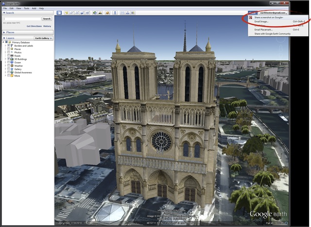 Le partage d'images Google Earth vers Google Plus Le partage d'images Google Earth vers Google Plus