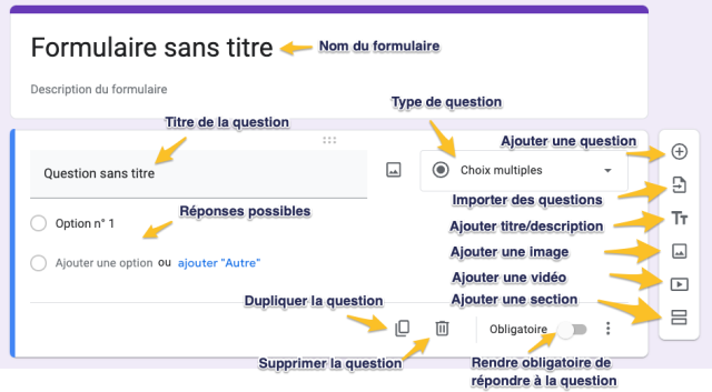 options création formulaire