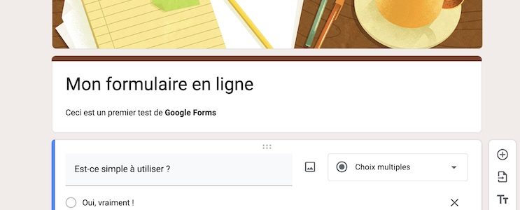 Google Form exemple