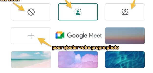 Flou arrière plan Meet