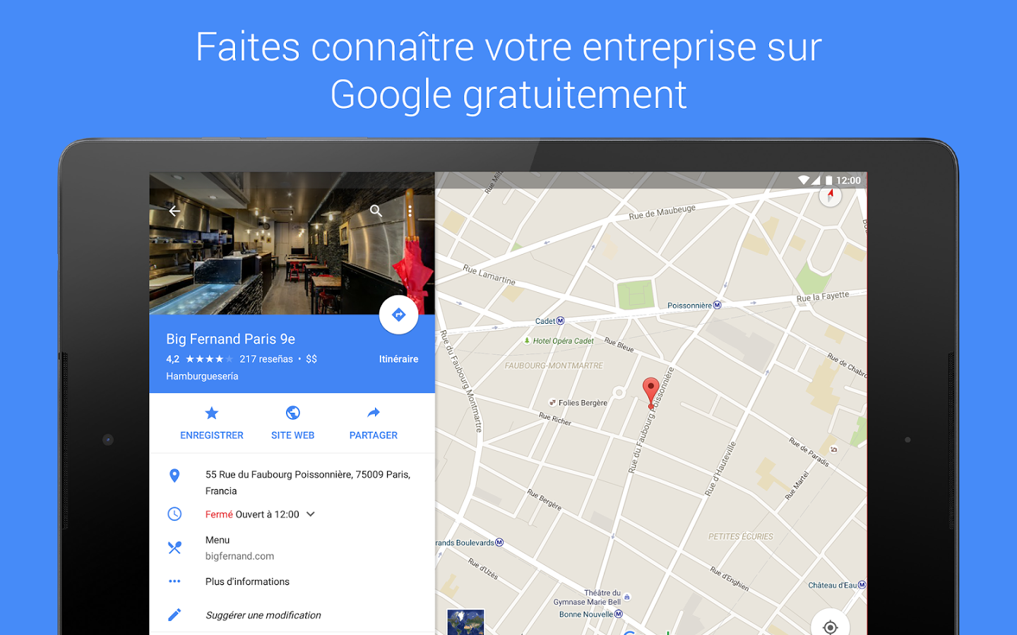 Référencement local appli My Business