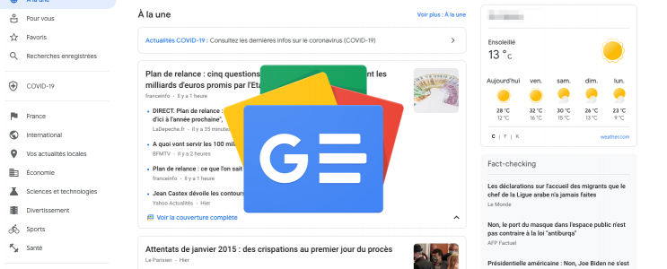 Google News à la une