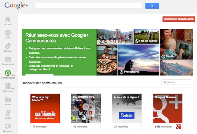 Google Plus Communautes