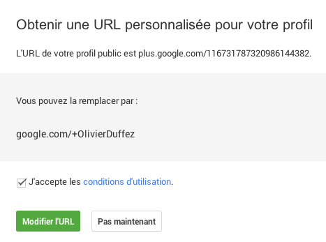 URL personnalisée : début