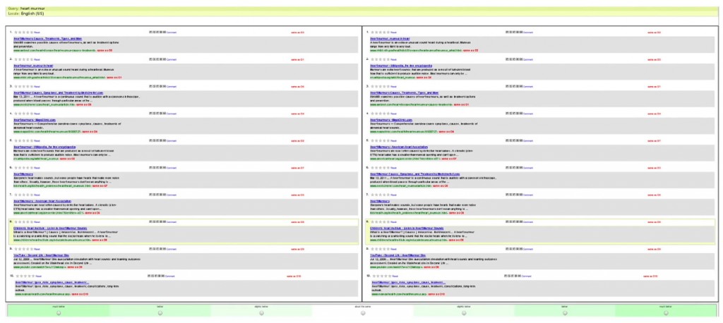 L'interface d'évaluation pour les Google Search Quality Raters