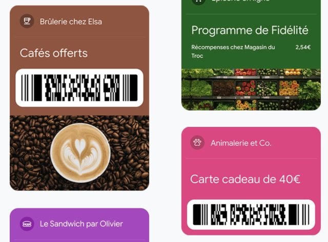 cartes de fidélité dans Google Wallet