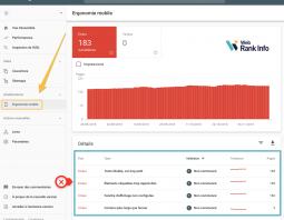 Ergonomie mobile dans search console