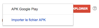 Importer un fichier APK