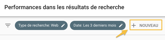 nouveau filtre search console