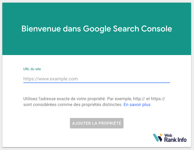 Ajout De Propriété Search Console