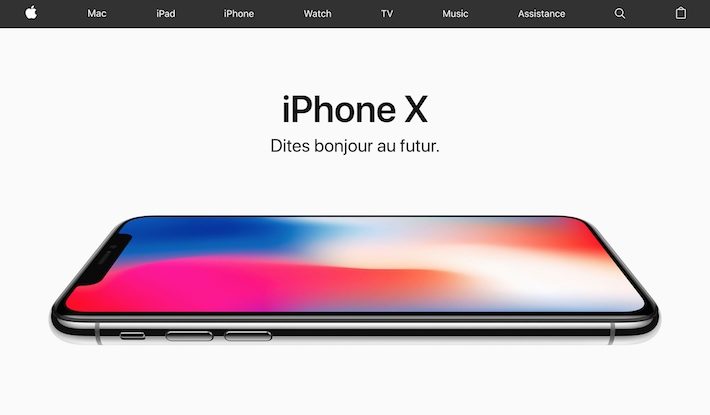 Interface épurée d'Apple