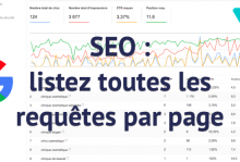 Mots-clés par page dans Google