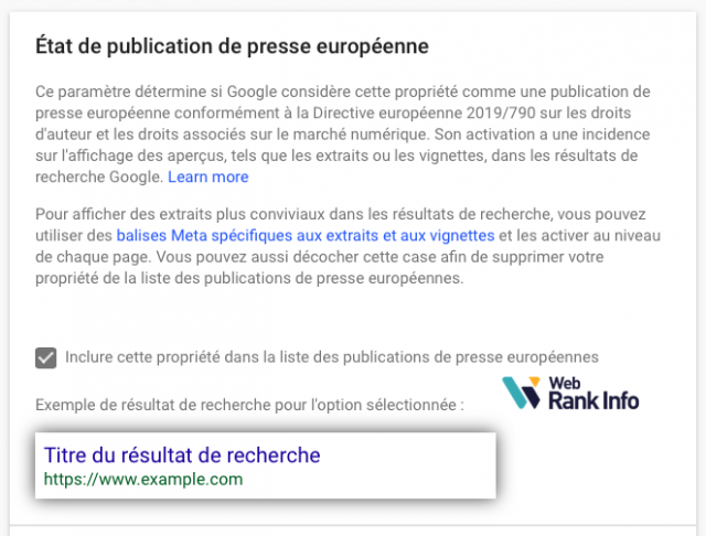 Publication presse européenne activée