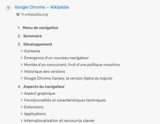 Structure des titres page Wikipedia