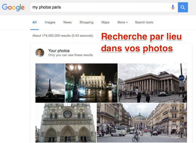 Vos photos Google par lieu