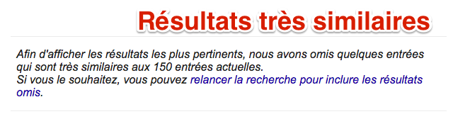 Résultats très similaires