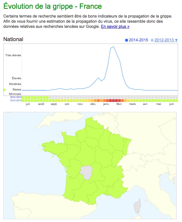 Suivi de la grippe par Google