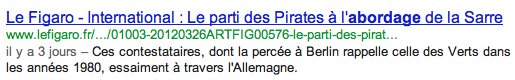 Un titre très long dans les SERP Google