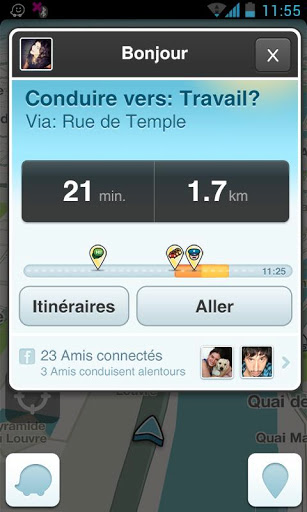 Waze (capture d'écran 2)