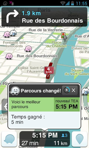 Waze (capture d'écran 3)