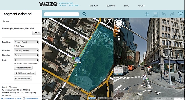 Waze avec Street View