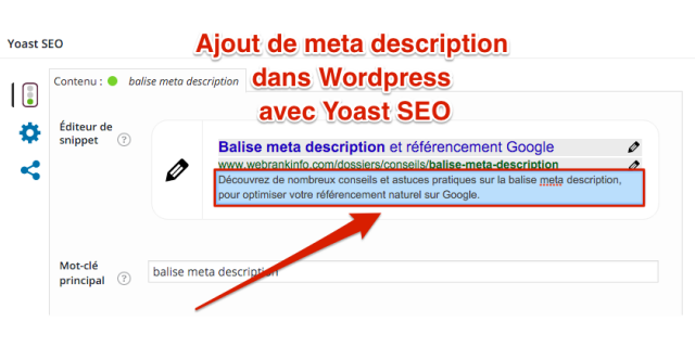 Meta description wordpress SEO yoast