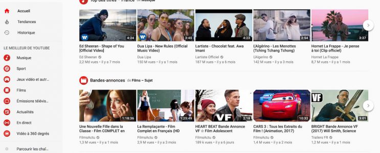 YouTube.com : vidéos, musique - YouTube en français
