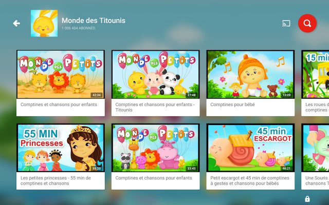 Chaine YouTube Kids