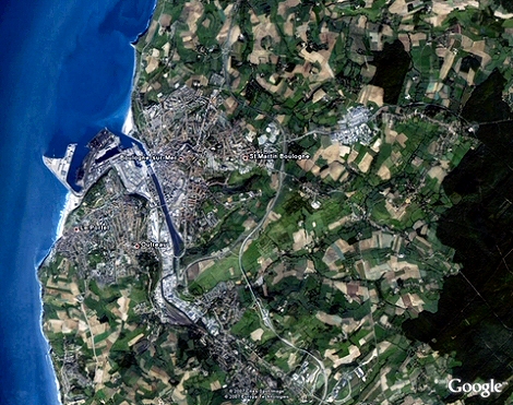 Image satellite dans Google Earth