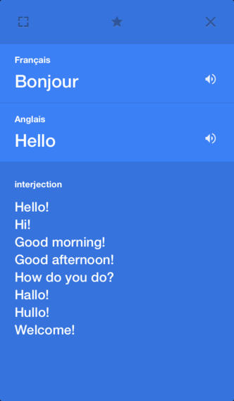 Google Traduction iPhone