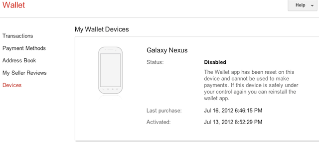 Google Wallet : controle du mobile à distance