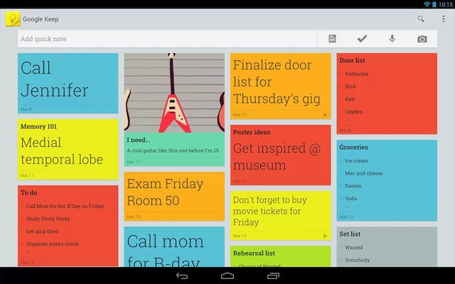 Appli Google Keep