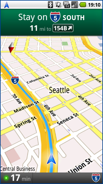 Google Maps Navigation : affichage 3D