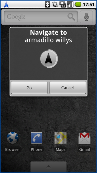 Google Maps Navigation : navigation par commande vocale