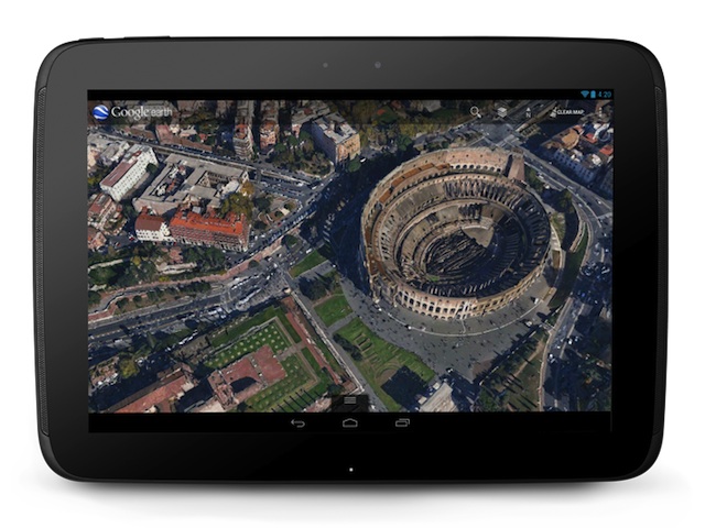 Google Earth sur Nexus 10